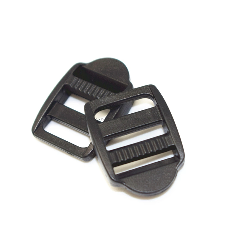 Black Flat Heavy Duty Dual Adjustable Side Release Plastic Buckles for Webbing/Bag/Belt