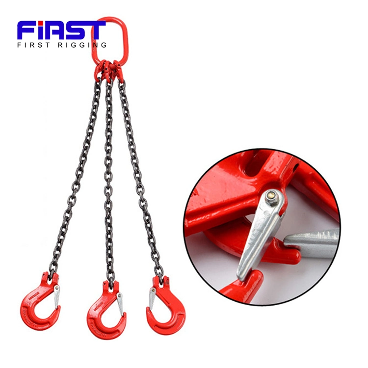 G80 Alloy Steel Three Legs Lifting Chain Sling for Port Transportation