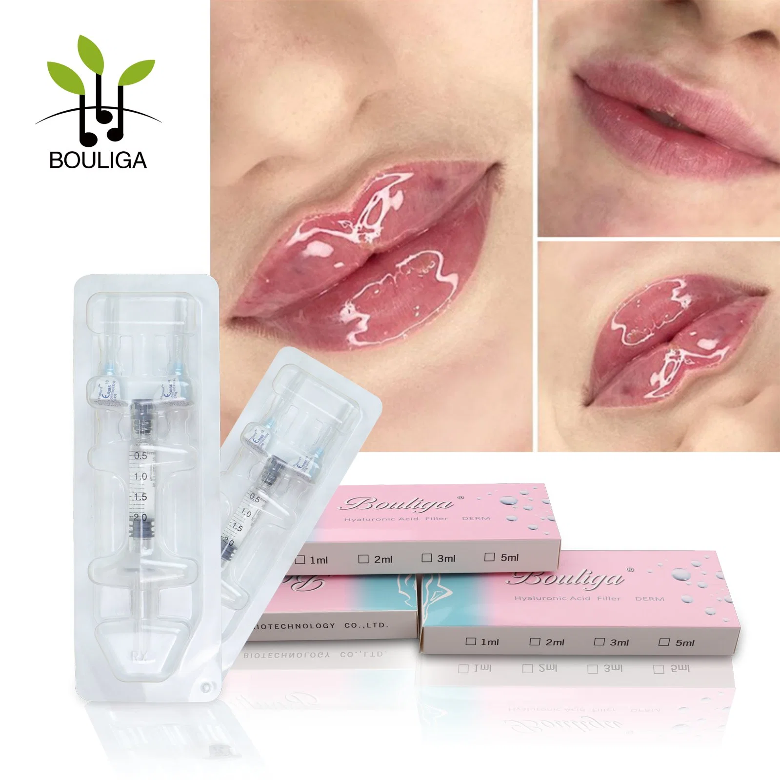 Brand Bouliga Manufacture Hyaluronic Acid Dermal Filler 2ml Fine Line for Lips