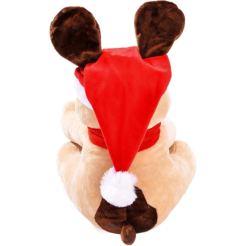 Vacances de Noël chien animal en peluche Parti Décorations de Noël cadeau Jouet