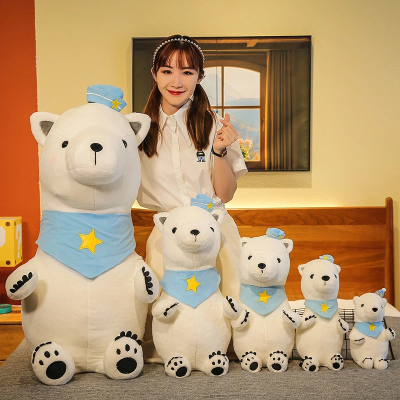 Kawaii Kpop Stuffed Soft Doll Custom Plush Toys Animal Toy Plush Stuffed Toys Marine Animal Series Polar Bear Give Away Gift