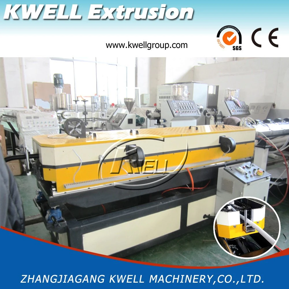 Kwell Single Wall Corrugated Tube Production Line Plastic Extruding Machine Corrugated Pipe Line