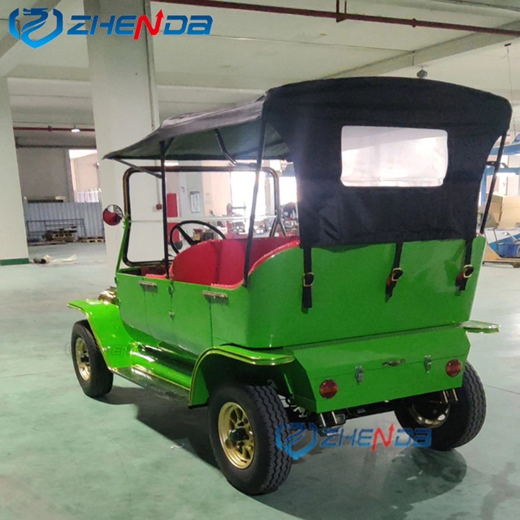 Green 5 Seater New Classic Car/Travel Electric Sightseeing Classic Car/Customized Wedding Classic Car