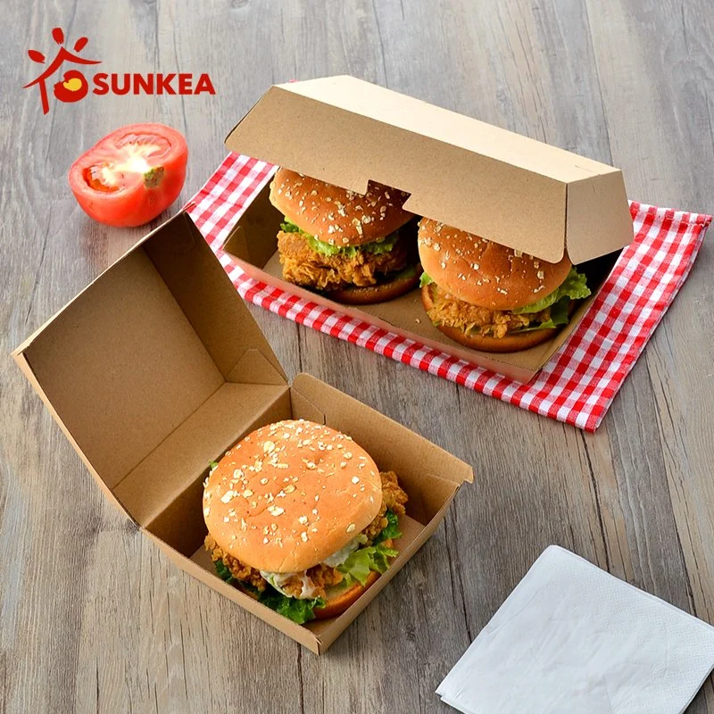 Wholeale Disposable Take Away Food Grade Customized Printing High quality/High cost performance  Hamburger Lunch Box