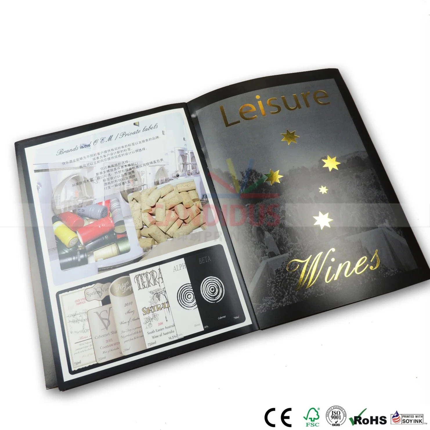 Luxury Catalog Printing with Foil Stampingand Spot UV on All Pages