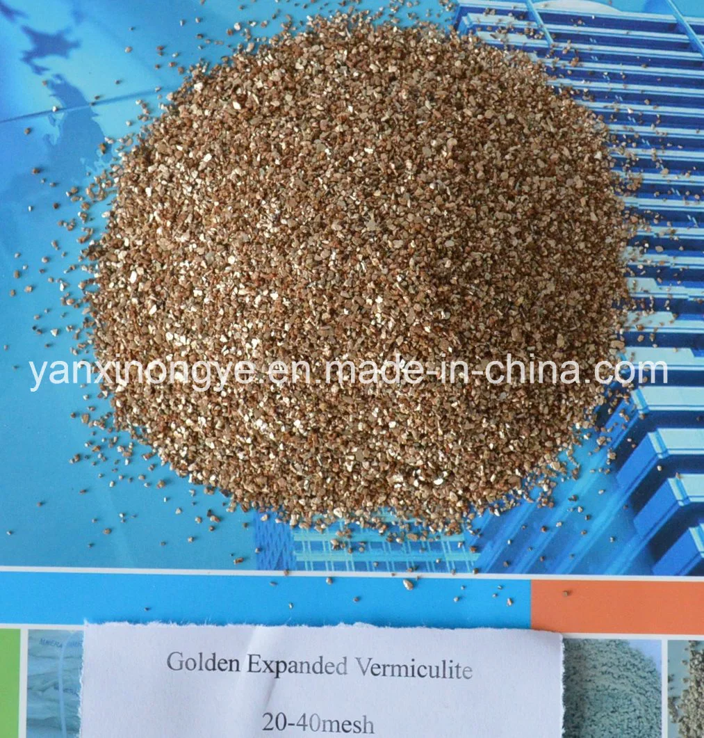 Gold Expanded Vermiculite for Sound Absorption Materials Underground Pipeline