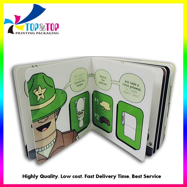 Customized OEM Children Carton Hardcard Story Board Book Printing with Die Cut Cover