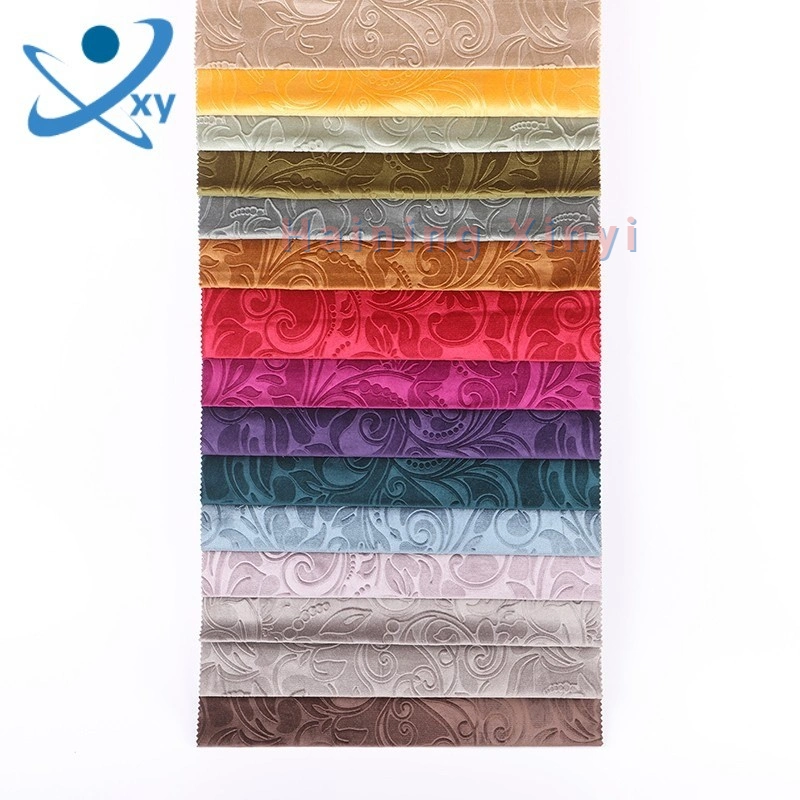 El lujo de felpa suave 300cm Muebles de tapicería de telas de terciopelo de Holanda teñido de textiles para el hogar tejido sofá