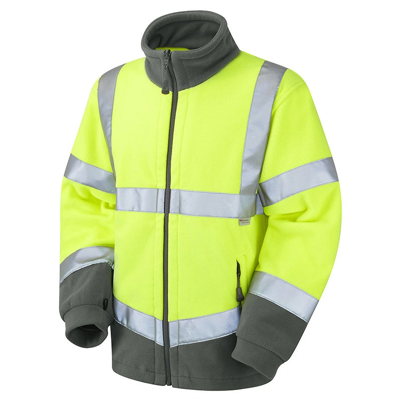 High Quality Hi Vis Reflective Fleece Jacket Safety Apparel for Man