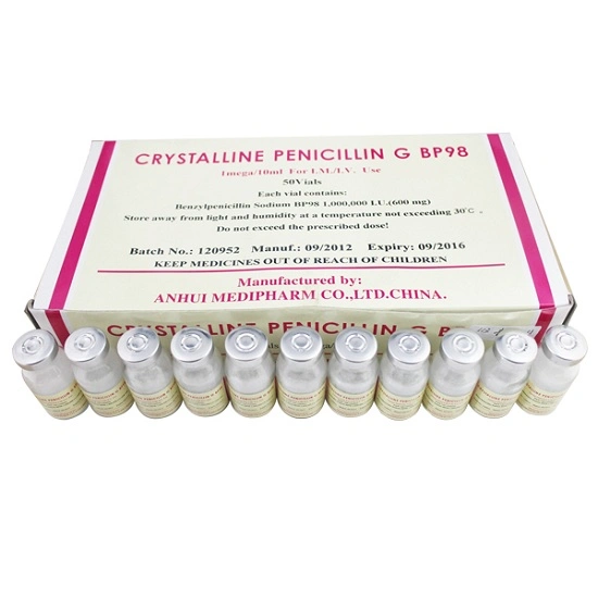 Médicament GMP, 1mega/10ml, Injection de pénicilline cristalline