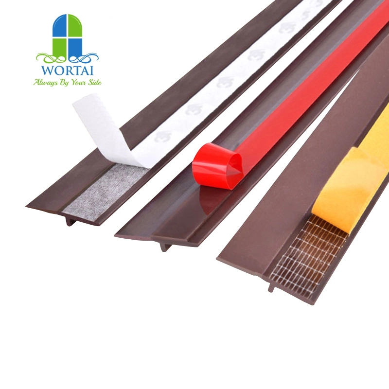 PVC Under Door Weather Strip Seal Dustproof Sealing Strip with Adhesive Tape