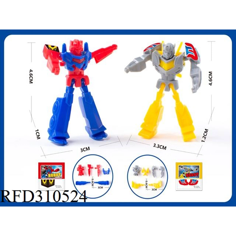 Hot Selling Assembled Plastic Transform Robot Toy