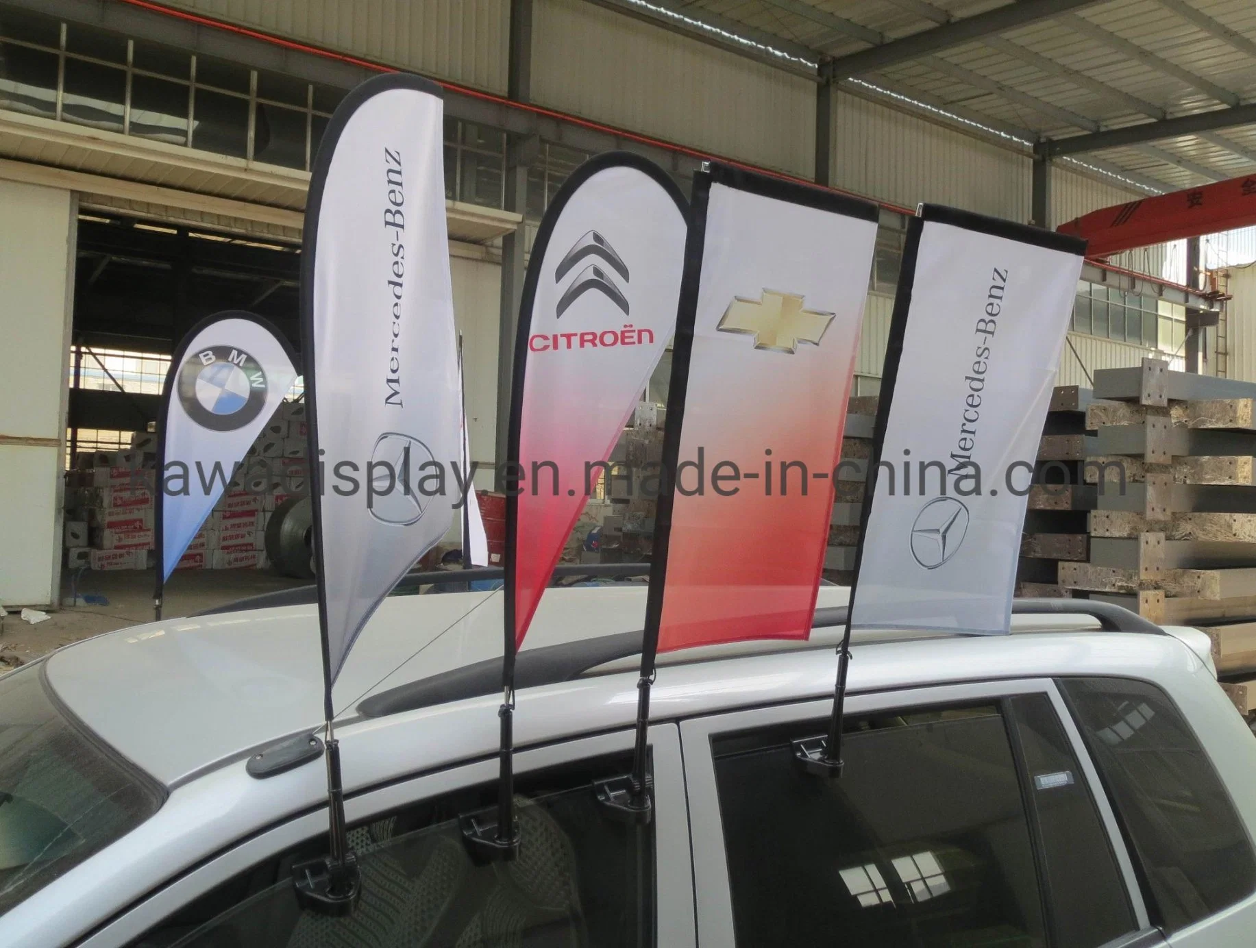 Small Car Feather Flag Teardrop Banner for Car Exhibition