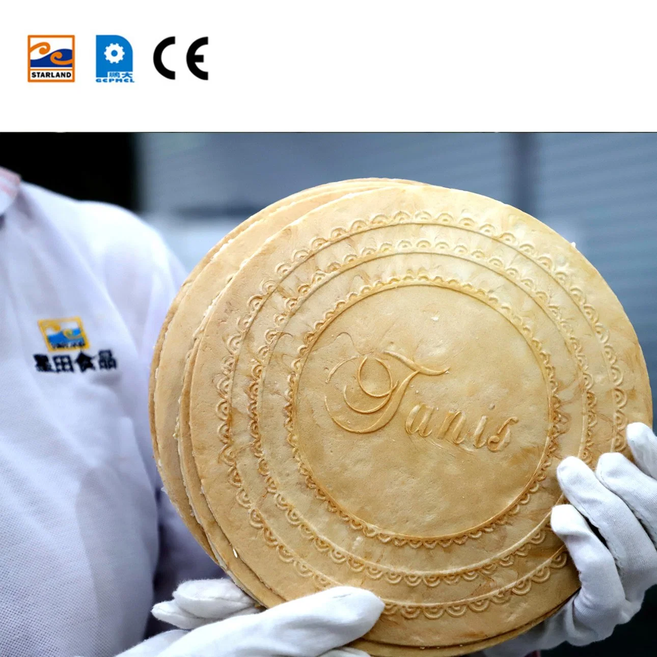 Alta capacidade de produção Automática, Grande Biscoito Wafer linha de produção de aço inoxidável Material.