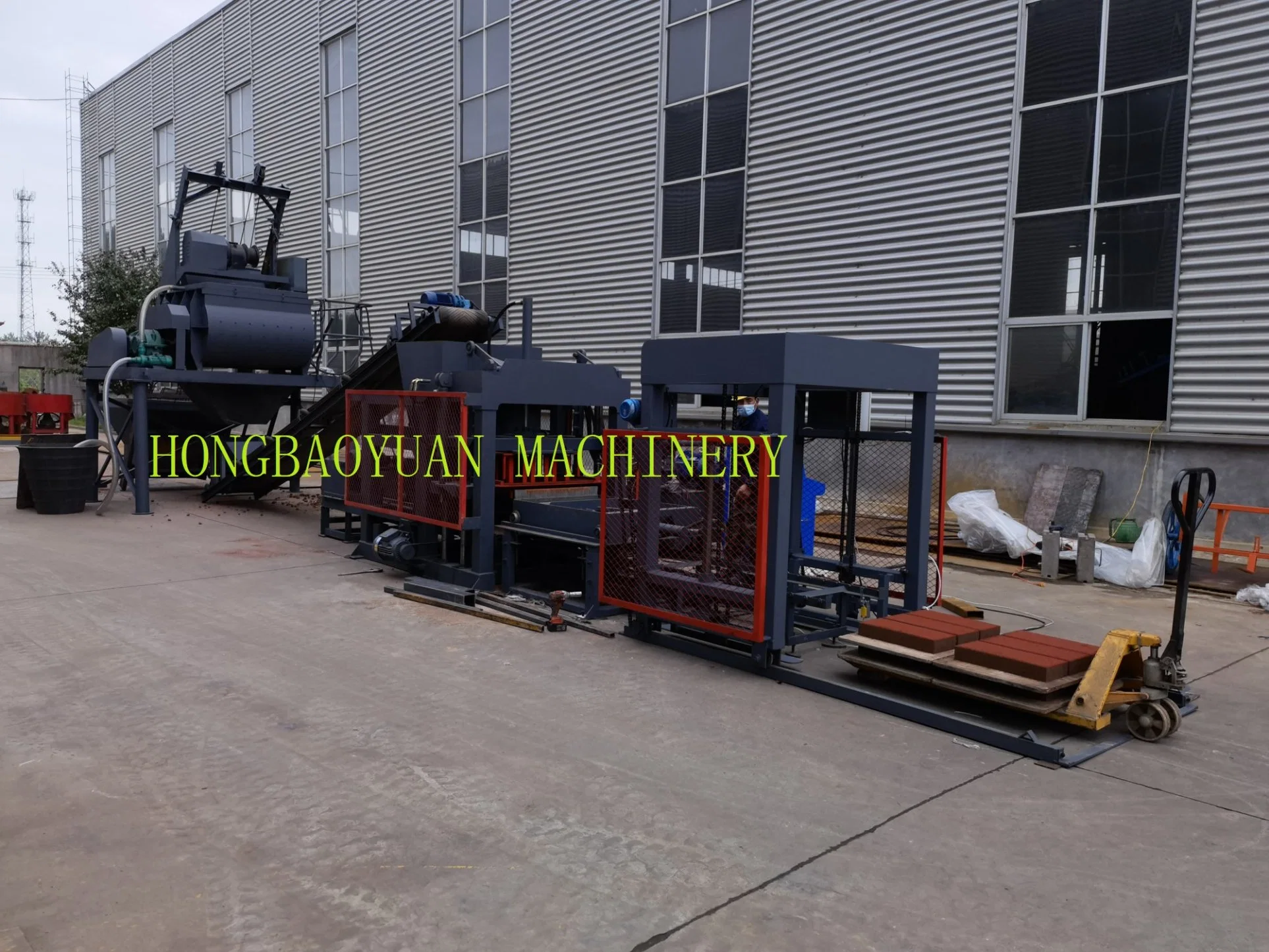 Construction Building Block Machine Plant Qtj4-18 Hollow Block Machine Youtube