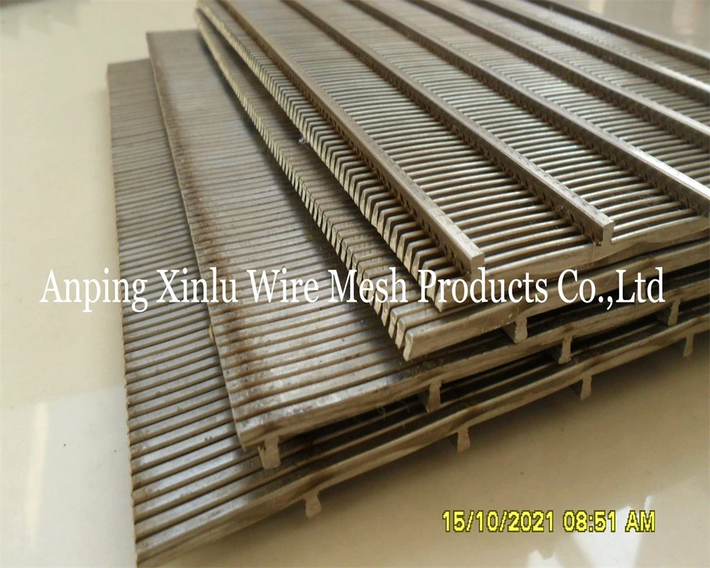 Stainless Steel Slotted Vee Wedge Wire Screen Panels Electric Resistance Welding