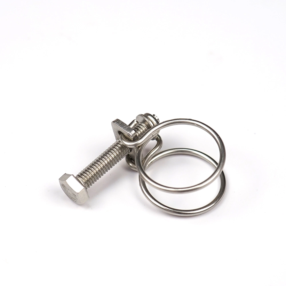 Factory Customize Large Size Fasteners Double Wire Hose Clamp Steel Pipe Clamp Bolt Clamp