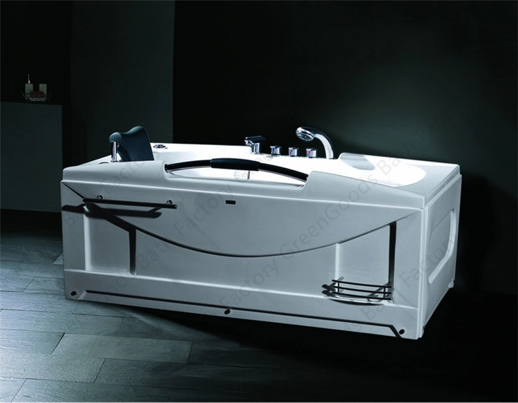 Luxuoso Whirlpool de 1500 mm Banheira de hidromassagem Jet SPA acrílico com pegas