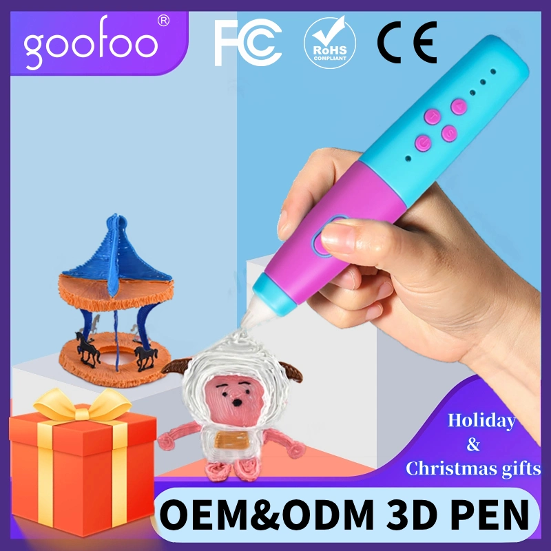 3D Pen for Children Christmas Present 3D Printing Pen LCD Screen+PLA 1.75mm Filament Kids DIY Gift