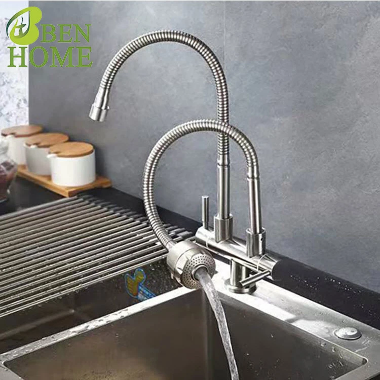 360 Rotation Kitchen Sink Faucet Extender Spouts Kitchen Shower Faucet 2 Handles