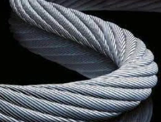 34X7+FC Loading Ungalvanized Steel Wire Rope 44mm Gauge, DIN / En Standard