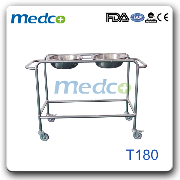 Hospital Trolley Medical Equipment Wash Stand with Casters