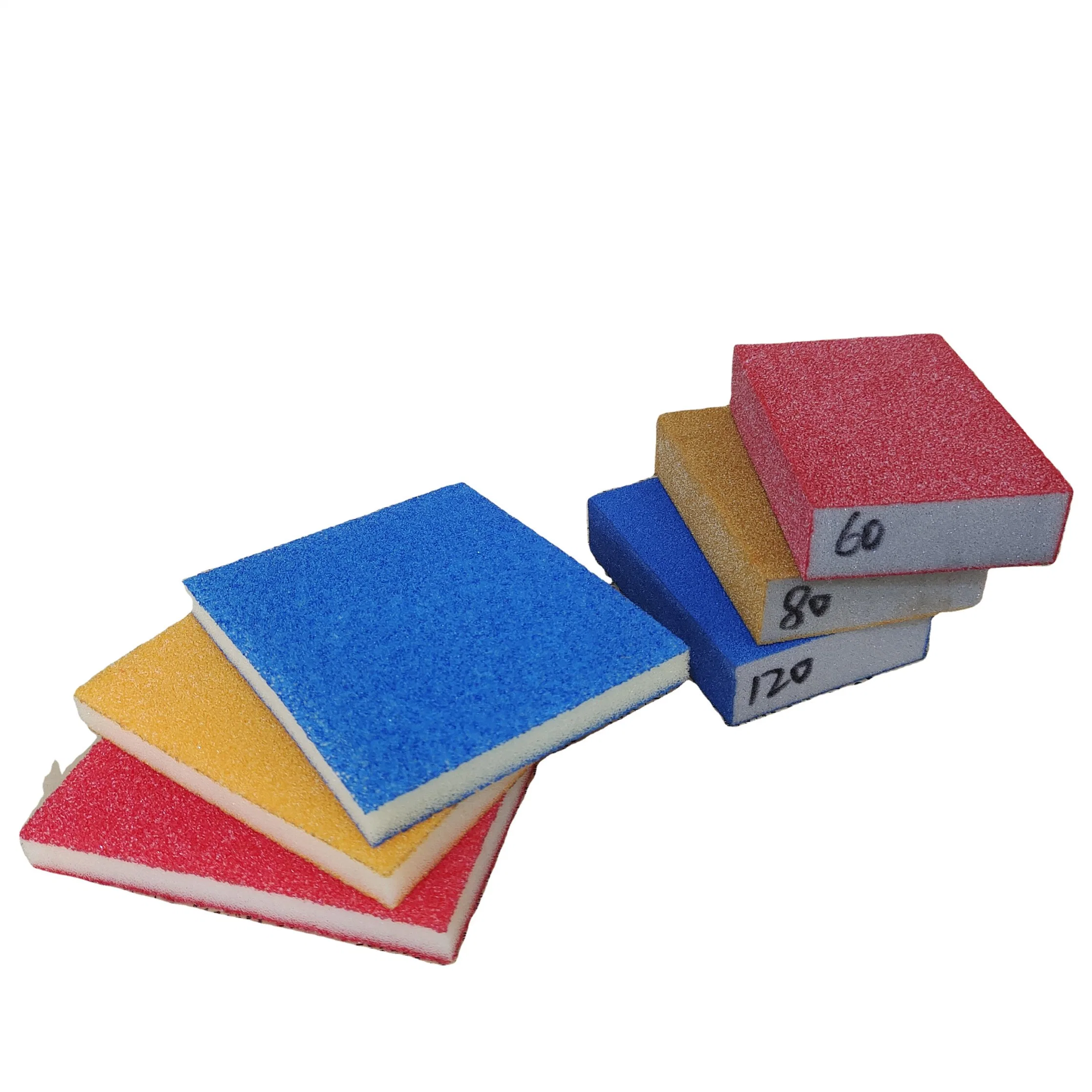 Cilorful Sand Sponges 100X70X25mm Sanding Sponge Block 3.9"X2.7"X1" Abrasive Tools Foam Rubber Sanding Block