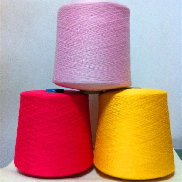 Dope Dyed Polyester Spun Yarn 40/2 with Silicone Oil 1.25kg Plastic Tube Yarn 25kg/Bag