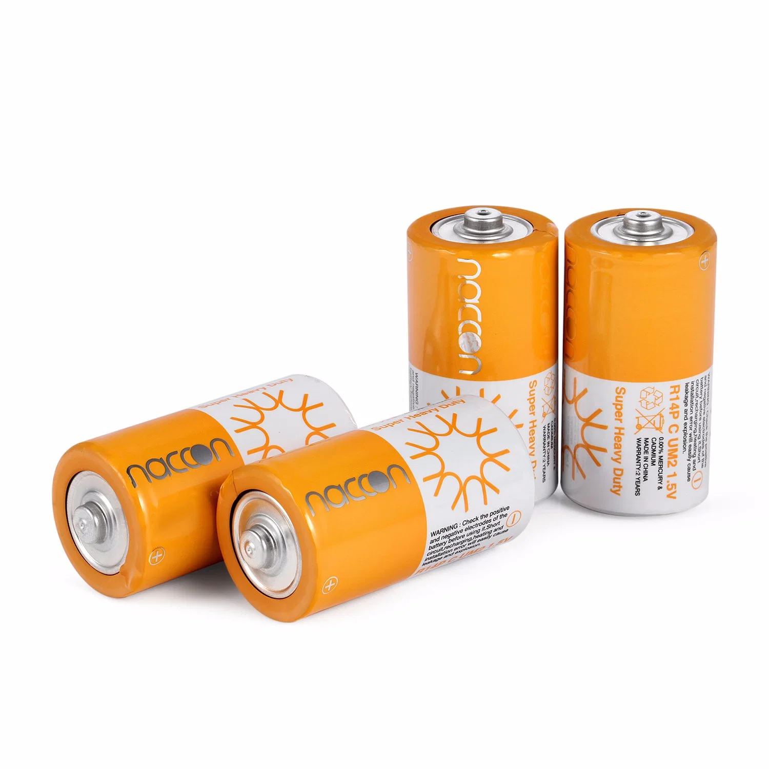 Alimentação de fábrica Non-Rechargeable 280min R14 Um2 1,5V C primário de Tamanho de pilha seca para Torch