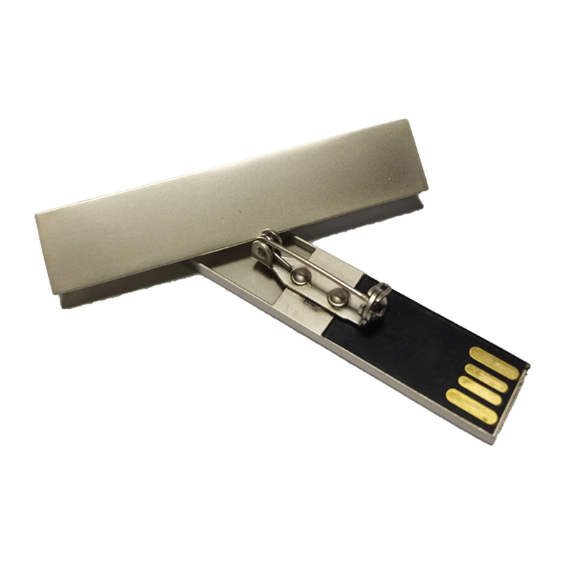 Corporate Geschenk Name Tag Brustkarte Pin Stil Spange Abzeichen USB-Flash-Laufwerk 16GB USB-Speicher Pendrive 32GB für Bank