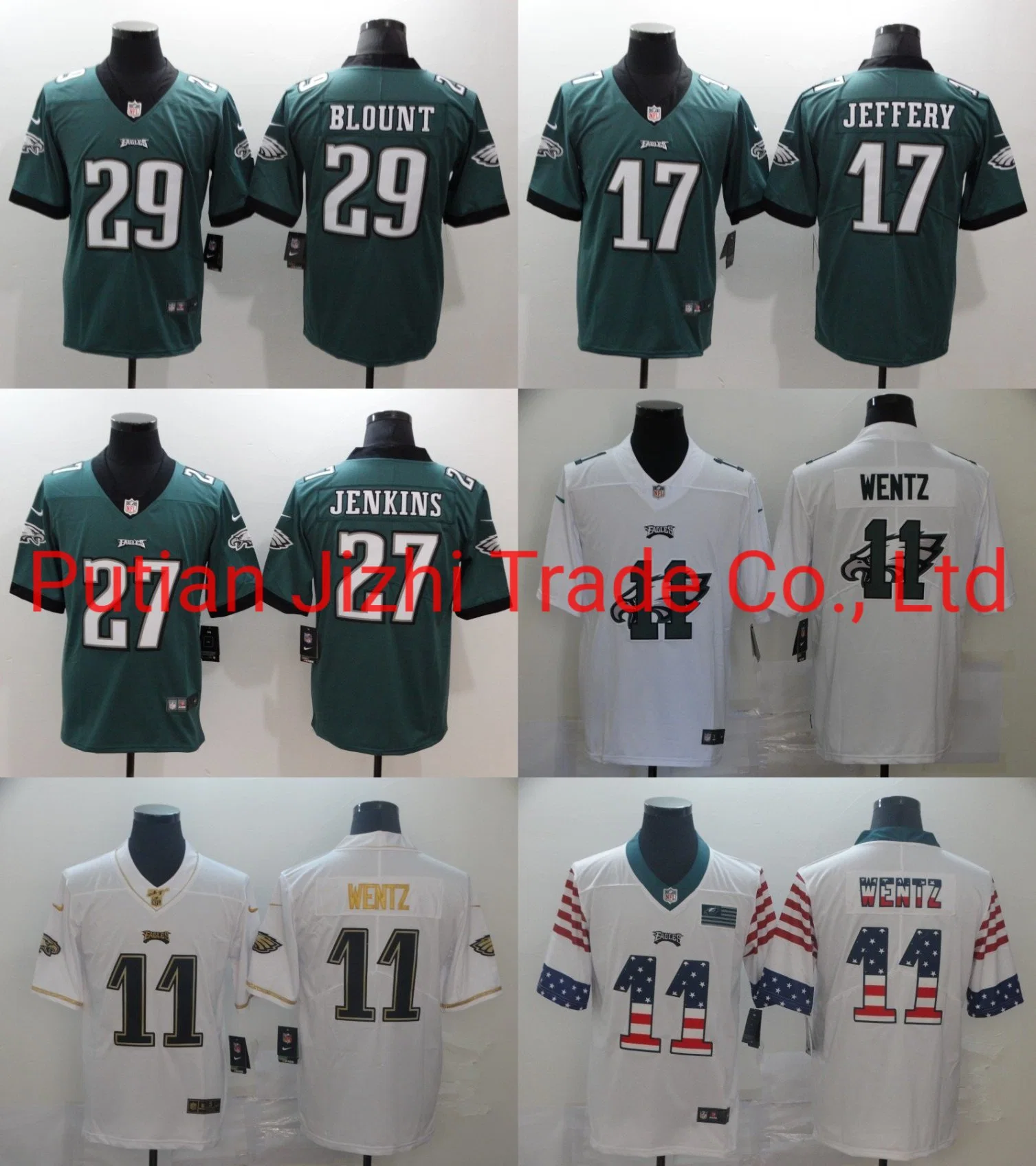 Wholesale/Supplier Men&prime; S Philadelphia Jalen Hurts Ni-Ke Black Alternate Game Jersey N-FL Eagles Long Sleeves Team Shirt