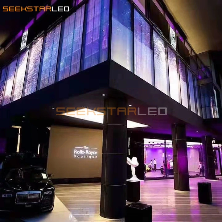 Alta velocidad de transmisión de luz 75% Interior y exterior a todo color Publicidad pared de vídeo de pantalla LED