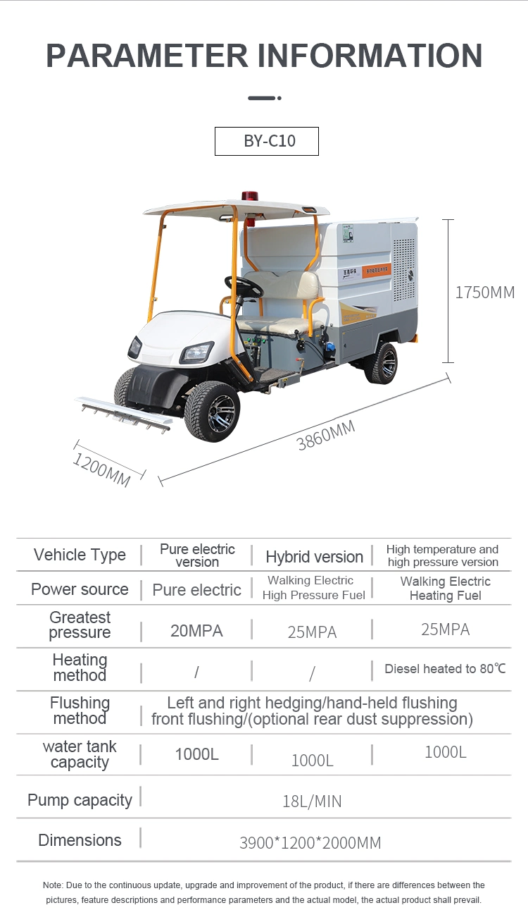 Rotational Moulding Water Tankanti-Corrosion Anti-Aging Small High Pressure Cleaner Truck