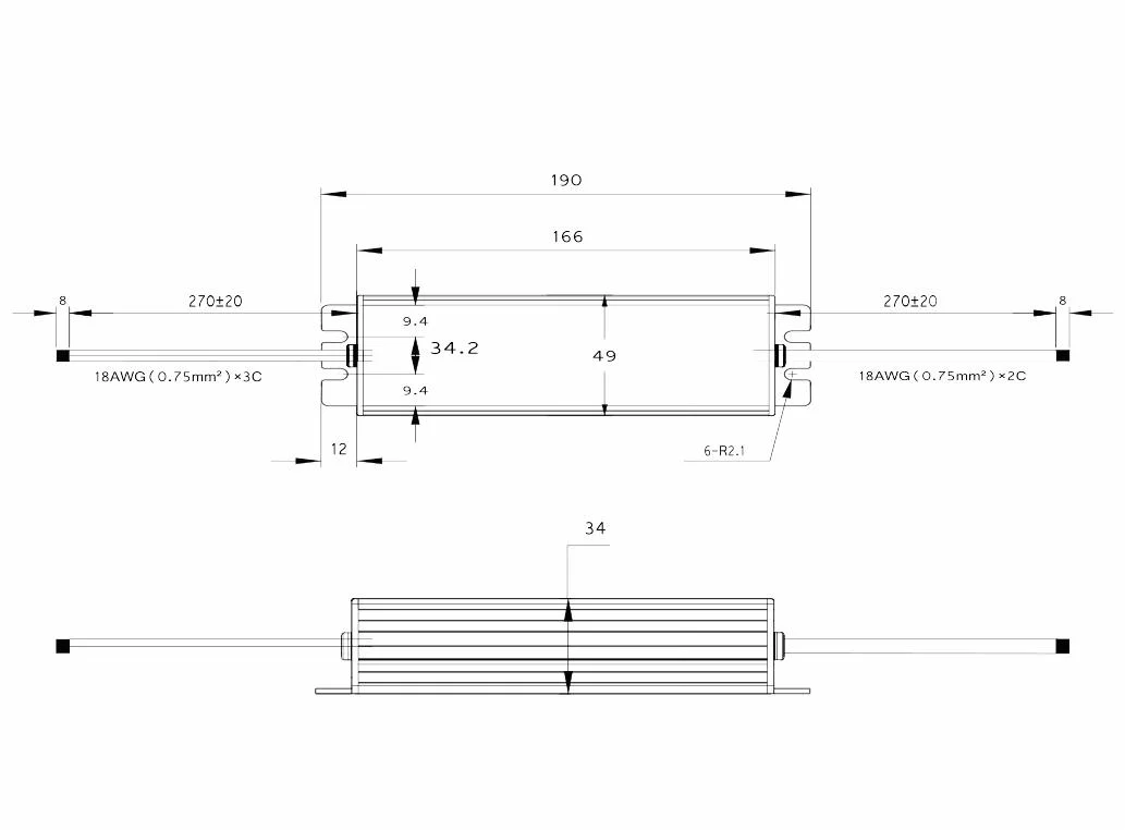 Smv-75-15 75W 15VDC 5A Constant Voltage Switching LED Power Supply