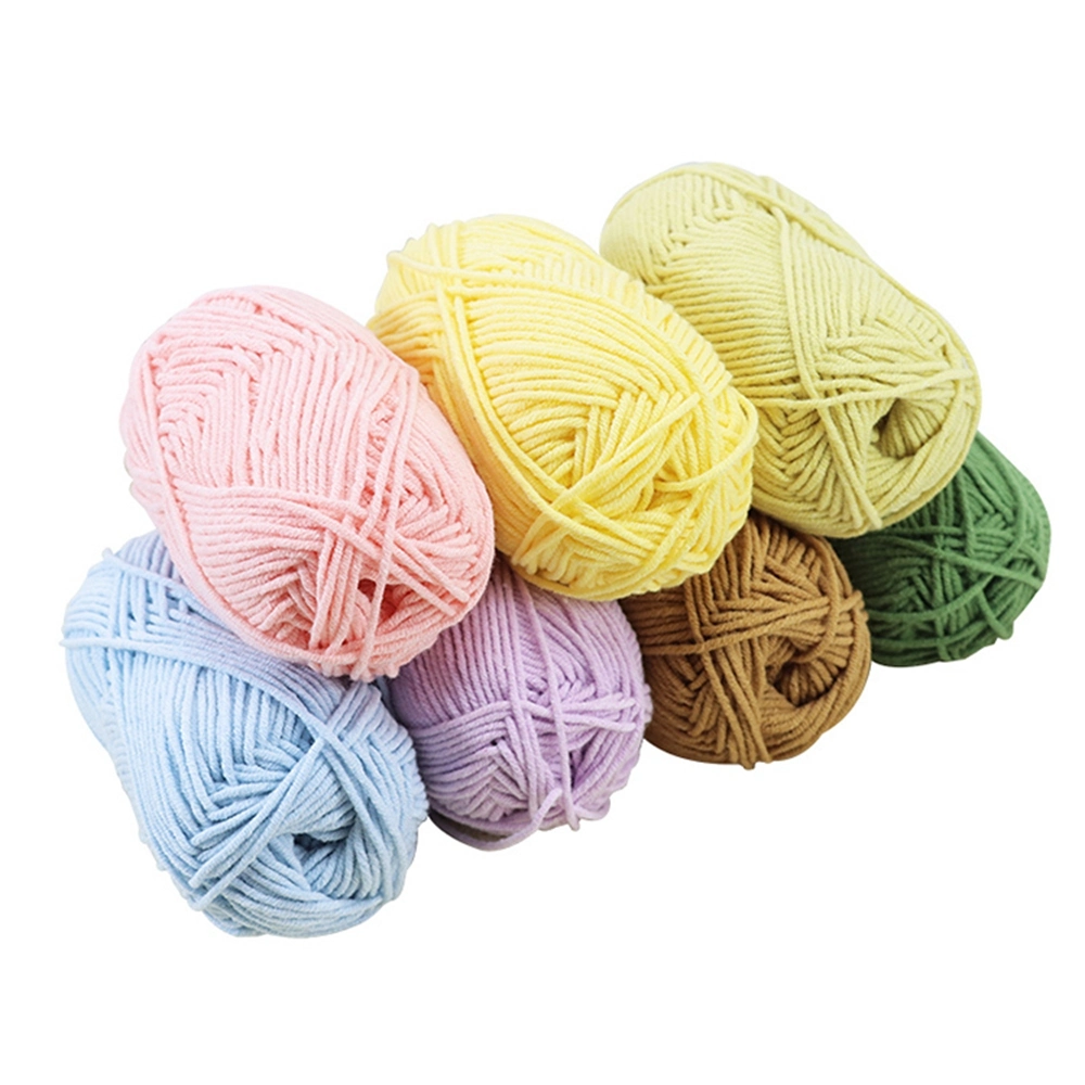 5 Ply Cotton Milk Yarn for Crochet Cotton Blend Yarns 50g/Roll Cotton Acrylic Yarn Good Qiantiy Crochet Thread Cotton Ball Yarn