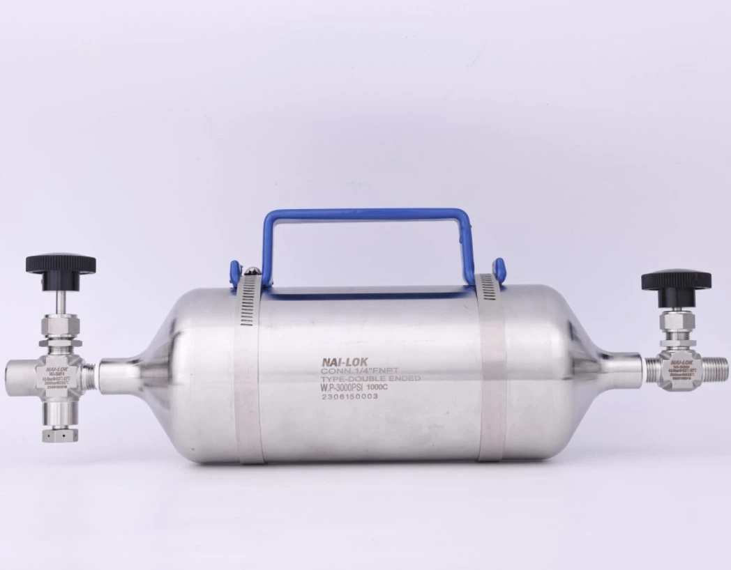 500ml 1000ml Hastelloy C276 High Pressure 5000psi Seamless Gas Sample Cylinders 3000psi for Laboratory Sampling Systems