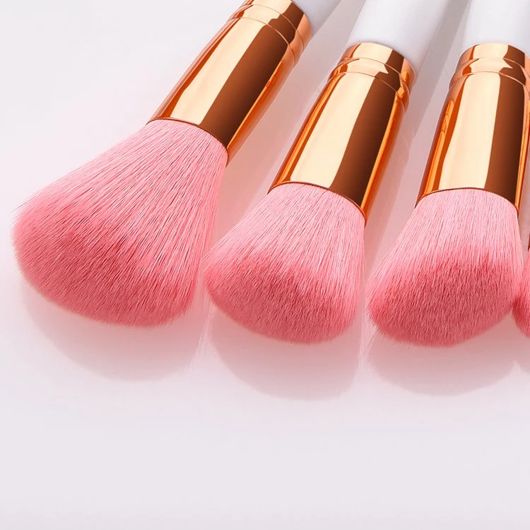 7pcs Make-up Pinsel Premium Synthetic Rose Gold Make-up Pinsel Legen Sie Foundation Concealer Augenpinsel Fest