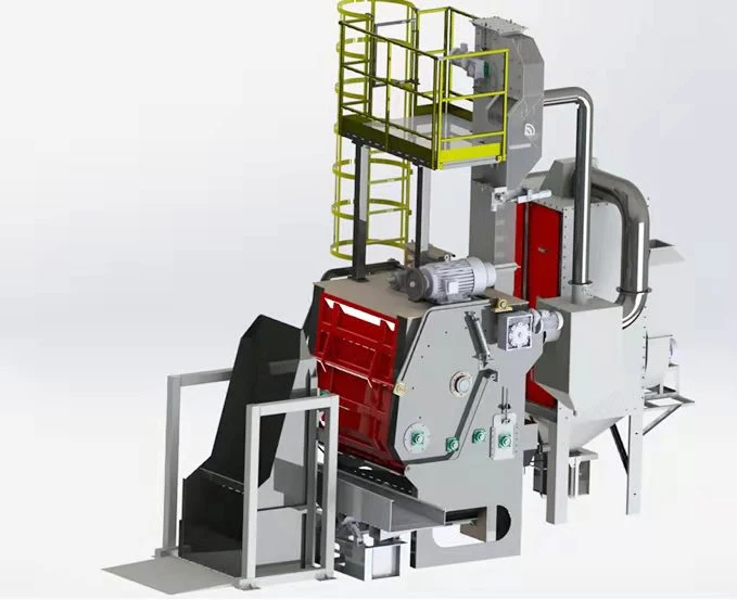 Q326 Gummi-Crawler-Strahlmaschine für die Reinigung von Gussstahl, Gusseisen Ersatzteile Strahlmaschine