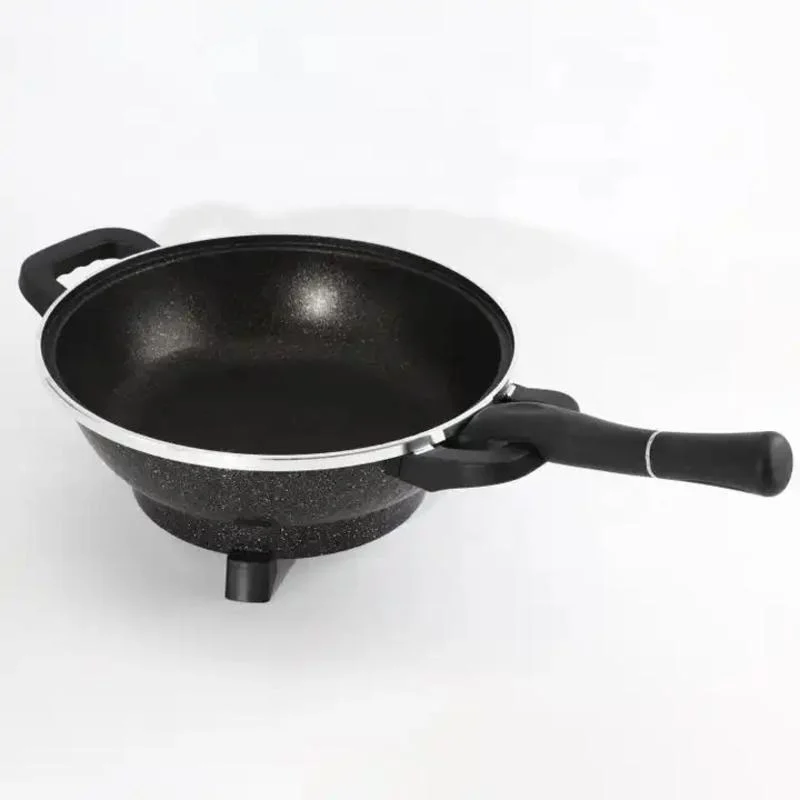 Best Selling 32cm Electric Wok Aluminum Alloy Non-Stick Cooking Pot Kitchen Appliance