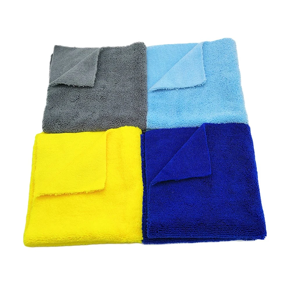 Multi-fonction bonne qualité piles longues et courtes Microfibre double couche Serviettes de nettoyage pour automobile Accessoires de lavage de voiture serviettes de lavage