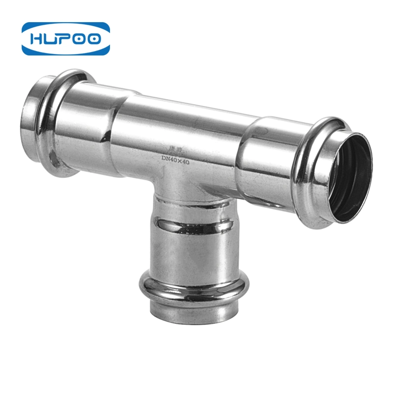 Stainless Steel Plumbling Fitting Equal Tee for Water Supply