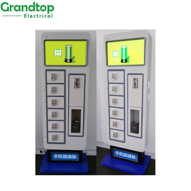 Touch Screen Coin Operated Public Cell Phone Charging Station Kiosk/Mobile Phone Charger Kiosk Station/Phone Charging Locker