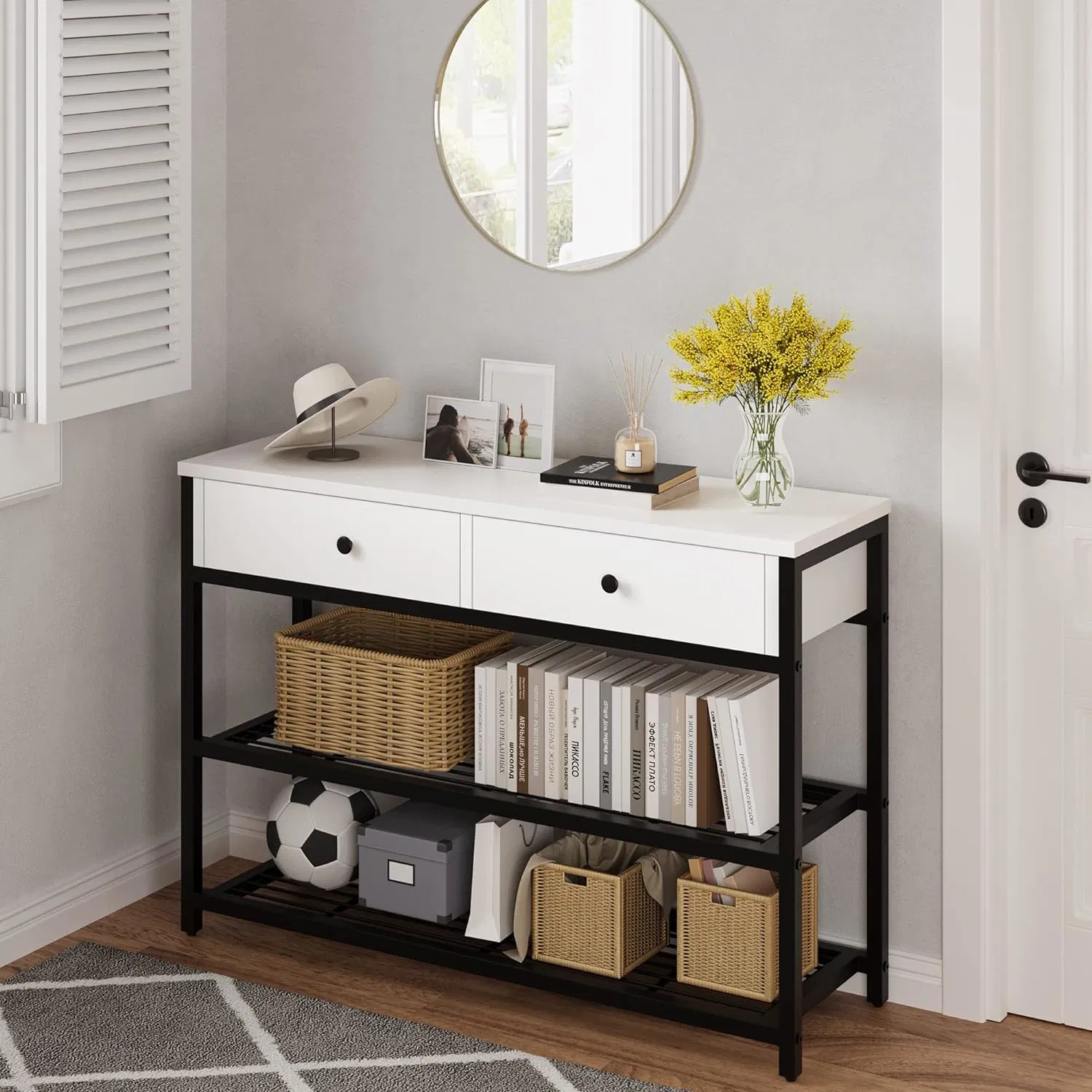 Armoire de panneau latéral avec étagère ouverte pour chambre