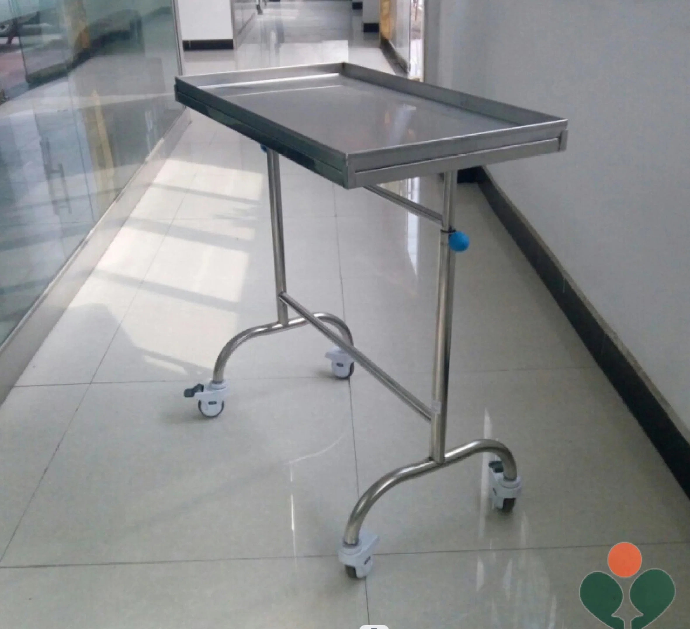 Bandeja de mesa de instrumentos de acero inoxidable Trolley II Hospital Bed Equipo