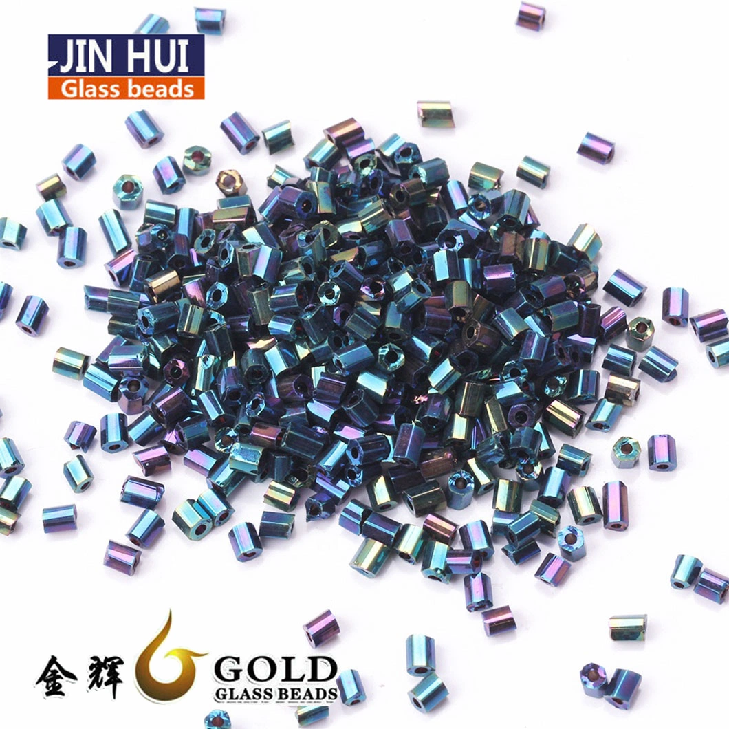 Jin Hui High quality/High cost performance  Plate Iris Color Round Glass Seed Beads for Cloth