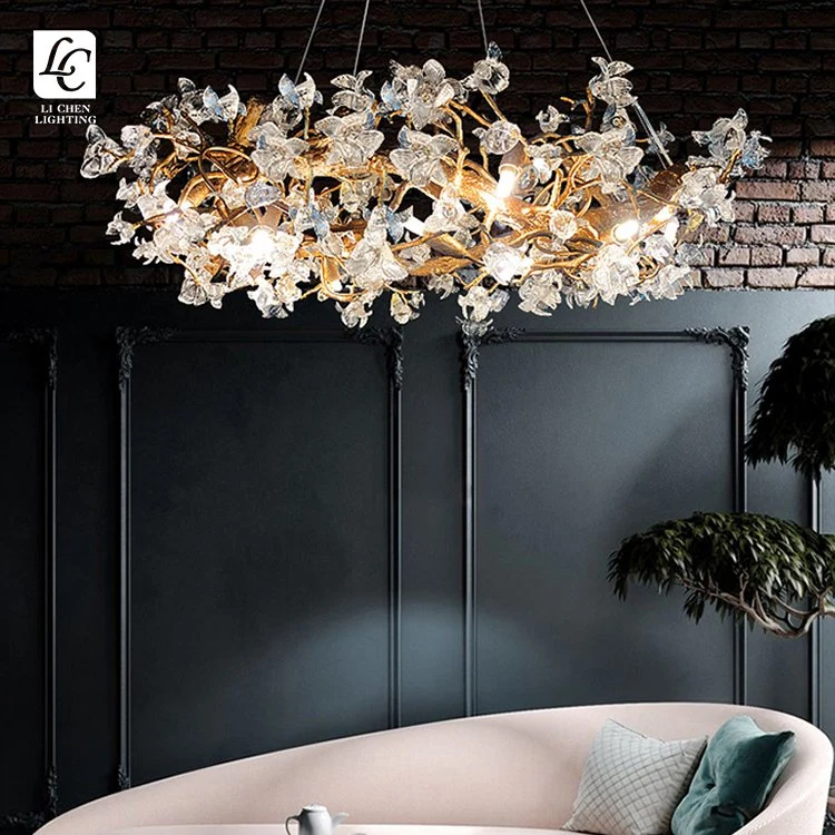 Luxury Style Indoor Modern Decorative Living Room Hotel Glass Chandelier Lighting
