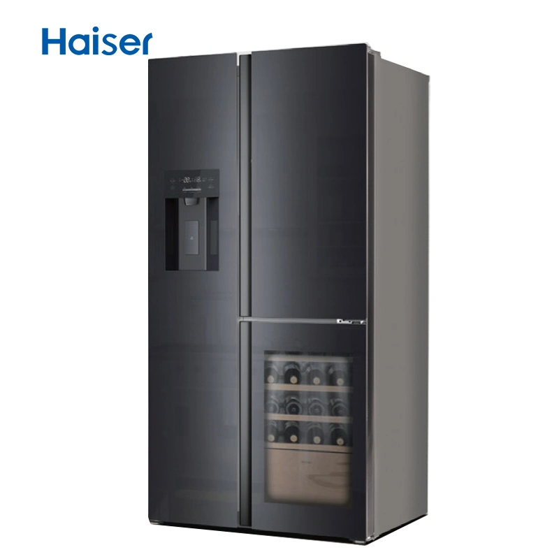 Competitive Cheap Price Auto-Defrosting Side by Side Fridge Refrigerator with Wine Cooler Made in China