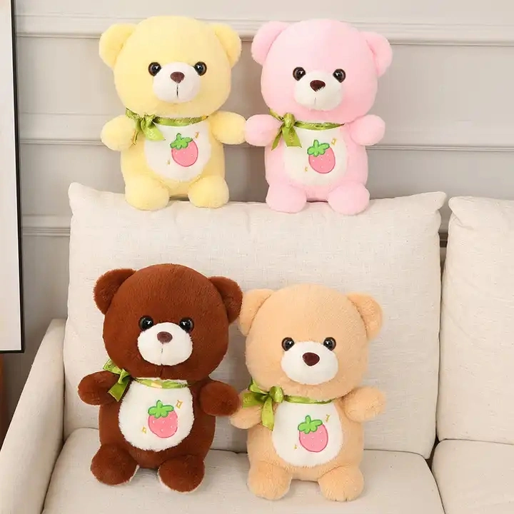 Custom Plush Toy Teddy Bear Cartoon Characters Stuffed Animal Strawberry