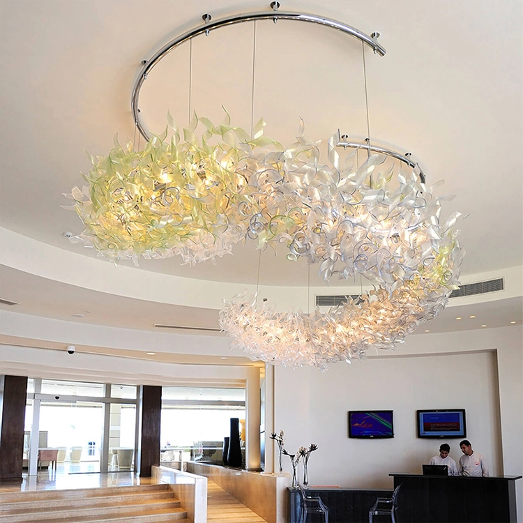 Blown Glass Decoration Banquet Hall Custom Pendant Lamp