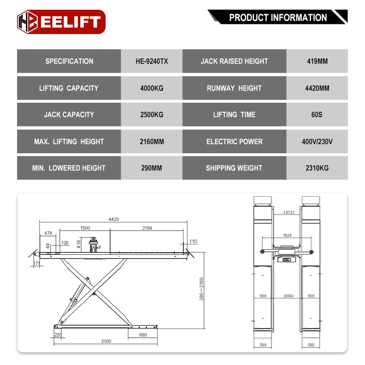 High quality/High cost performance  Car Specially Equipped with (Manual bilateral unlock) Two Column Lift 2 Post Car Lift Cheap Automotive Hydraulic Car Lift Electric Auto Scissor Car